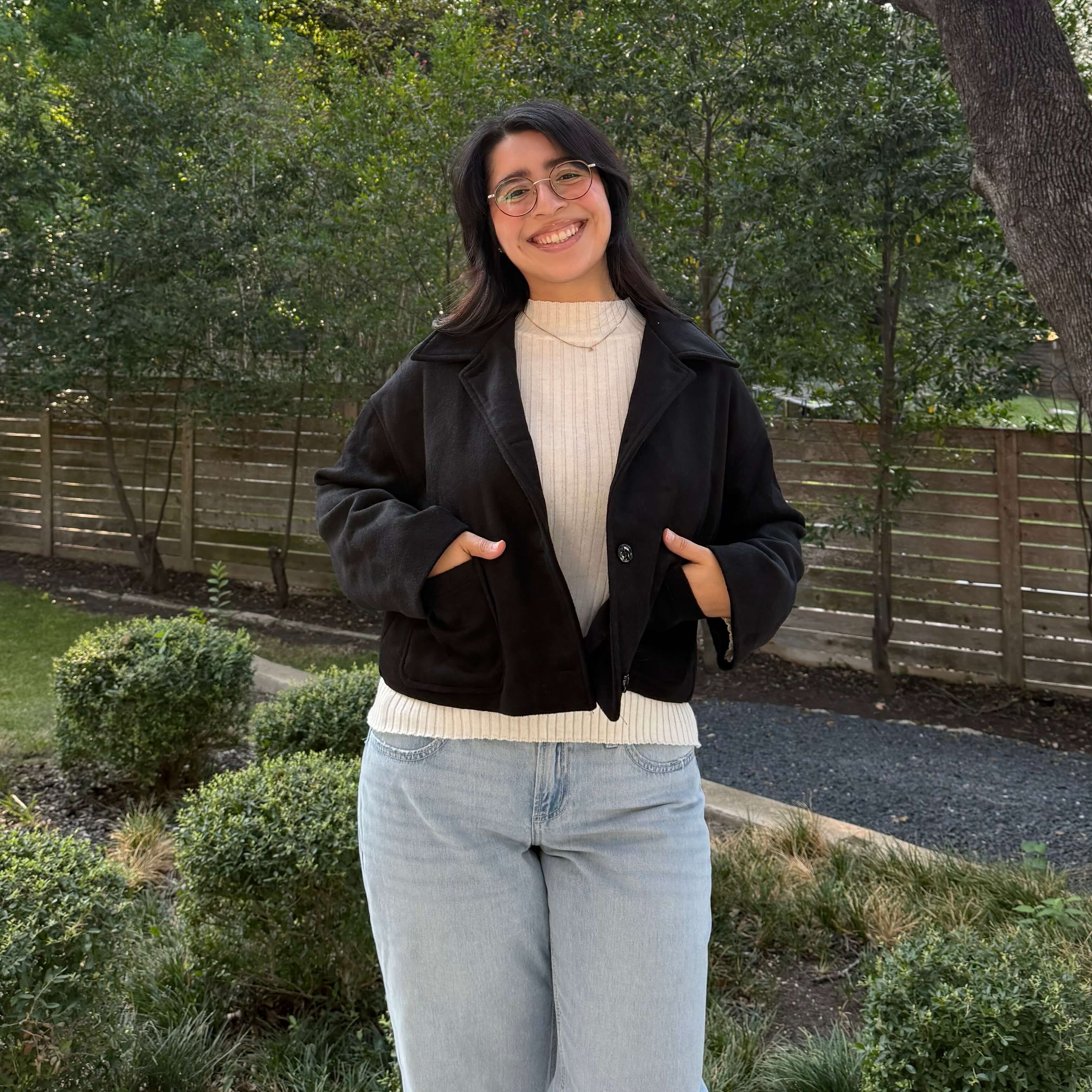 Classic Cropped Jacket - Black *Clearance Sale*