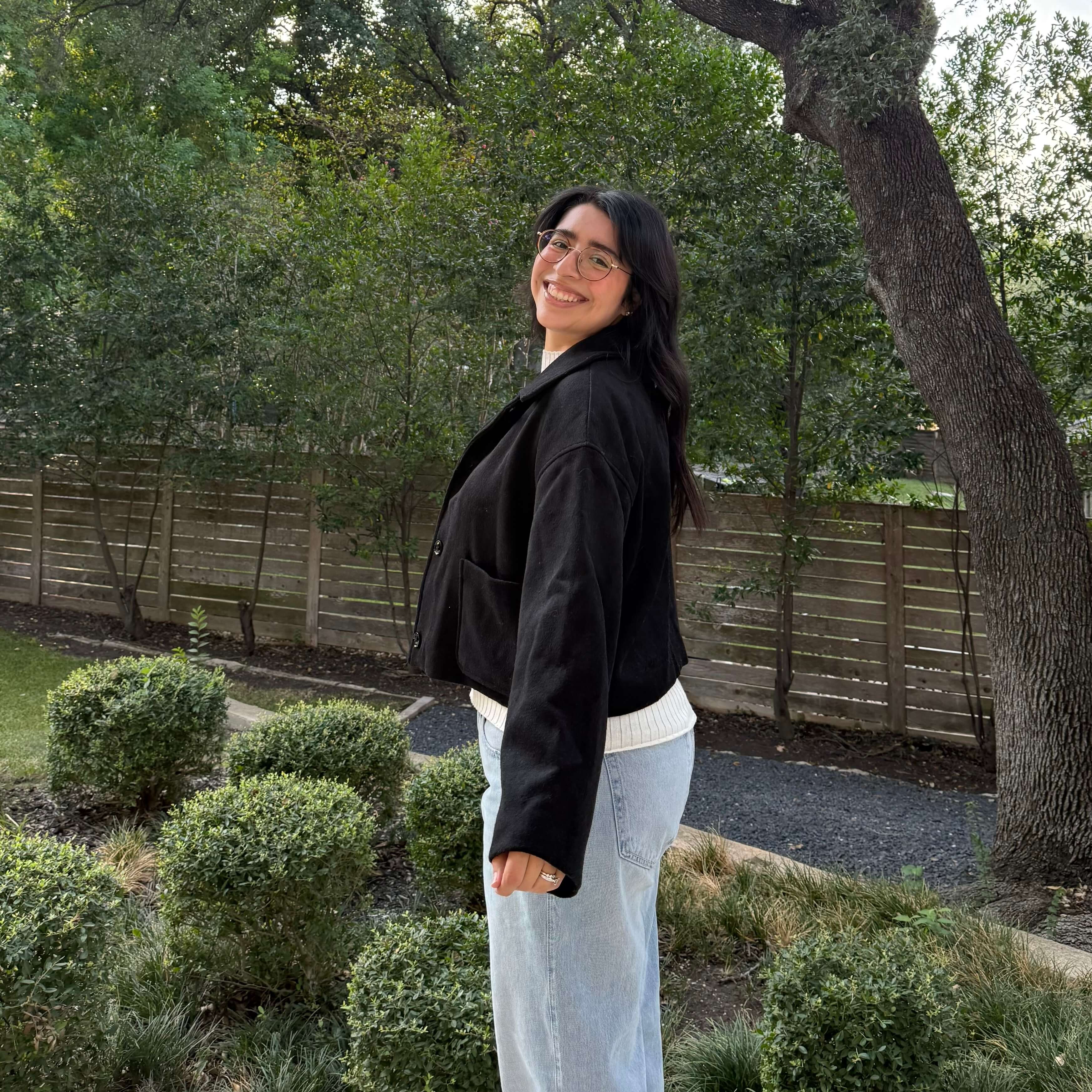 Classic Cropped Jacket - Black *Clearance Sale*