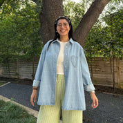 Denim Long-Sleeve Button-Up - Light Wash