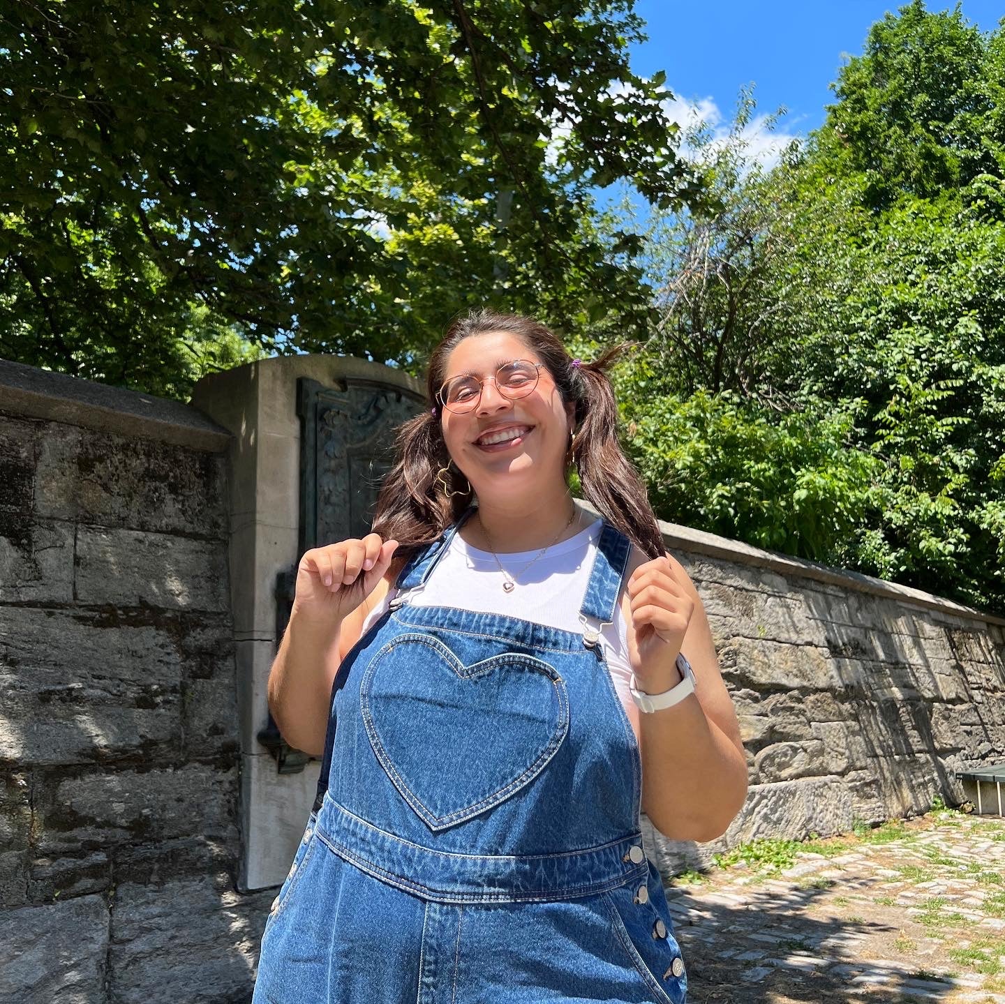 Denim Overall Shorts - Light Wash