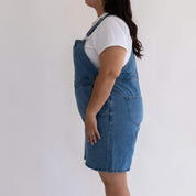 Denim Overall Shorts - Light Wash