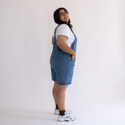 Denim Overall Shorts - Light Wash