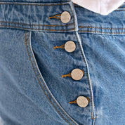 Denim Overall Shorts - Light Wash